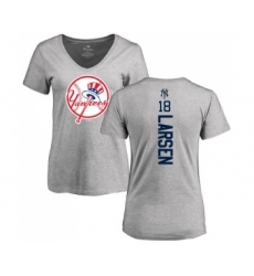 MLB Women's Nike New York Yankees #18 Don Larsen Ash Backer T-Shirt
