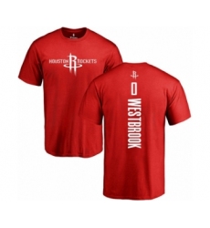 Basketball Houston Rockets #0 Russell Westbrook Red Backer T-Shirt