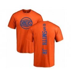 Basketball New York Knicks #5 Dennis Smith Jr. Orange One Color Backer T-Shirt