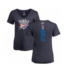 Basketball Women's Oklahoma City Thunder #6 Hamidou Diallo Navy Blue Backer T-Shirt