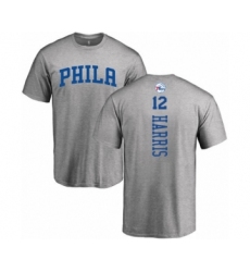 Basketball Philadelphia 76ers #12 Tobias Harris Ash Backer T-Shirt