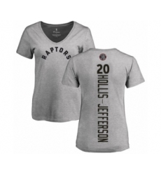 Basketball Women's Toronto Raptors #20 Rondae Hollis-Jefferson Ash Backer T-Shirt