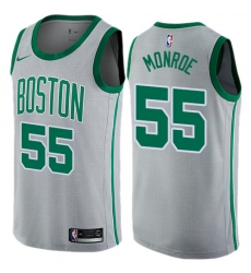 Men's Nike Boston Celtics #55 Greg Monroe Swingman Gray NBA Jersey - City Edition