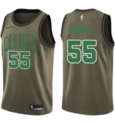 Men's Nike Boston Celtics #55 Greg Monroe Swingman Green Salute to Service NBA Jersey