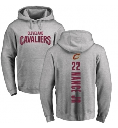 NBA Nike Cleveland Cavaliers #22 Larry Nance Jr. Ash Backer Pullover Hoodie