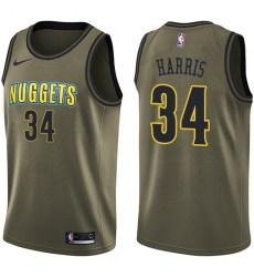 Men's Nike Denver Nuggets #34 Devin Harris Swingman Green Salute to Service NBA Jersey