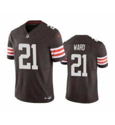 Men's Cleveland Browns #21 Denzel Ward Brown 2023 F.U.S.E. Vapor Untouchable Limited Stitched Jersey