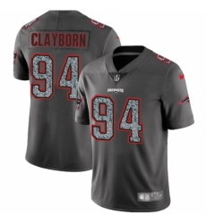 Men's Nike New England Patriots #94 Adrian Clayborn Gray Static Vapor Untouchable Limited NFL Jersey