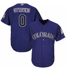 Youth Majestic Colorado Rockies #0 Adam Ottavino Authentic Purple Alternate 1 Cool Base MLB Jersey