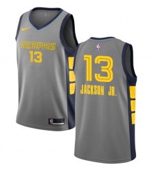 Men's Nike Memphis Grizzlies #13 Jaren Jackson Jr. Swingman Gray NBA Jersey - City Edition