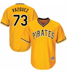 Men's Majestic Pittsburgh Pirates #73 Felipe Vazquez Replica Gold Alternate Cool Base MLB Jersey