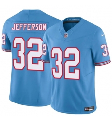 Men's Tennessee Titans #32 Jermar Jefferson Blue 2025 F.U.S.E. Throwback Vapor Limited Football Stitched Jersey