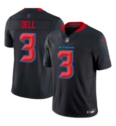 Men's Houston Texans #3 Tank Dell Navy 2024 2nd Alternate F.U.S.E Vapor Football Stitched Jersey