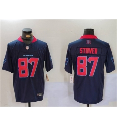 Men's Houston Texans #87 Cade Stover Navy 2nd Alternate F.U.S.E. Vapor Limited Football Stitched Jersey
