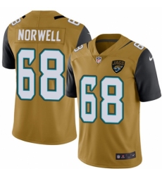 Men's Nike Jacksonville Jaguars #68 Andrew Norwell Limited Gold Rush Vapor Untouchable NFL Jersey