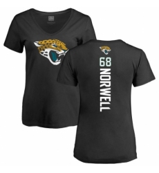NFL Women's Nike Jacksonville Jaguars #68 Andrew Norwell Black Backer V-Neck T-Shirt