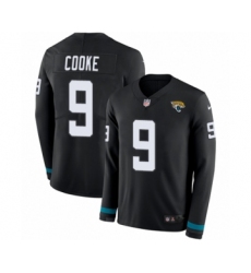 Youth Nike Jacksonville Jaguars #9 Logan Cooke Limited Black Therma Long Sleeve NFL Jersey