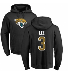 NFL Nike Jacksonville Jaguars #3 Tanner Lee Black Name & Number Logo Pullover Hoodie