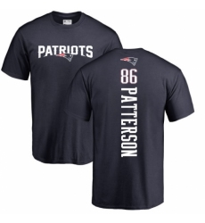 NFL Nike New England Patriots #86 Cordarrelle Patterson Navy Blue Backer T-Shirt