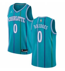 Women's Nike Jordan Charlotte Hornets #0 Miles Bridges Swingman Aqua Hardwood Classics NBA Jersey