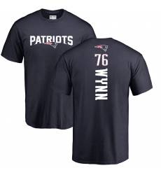 NFL Nike New England Patriots #76 Isaiah Wynn Navy Blue Backer T-Shirt