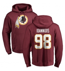 NFL Nike Washington Redskins #98 Matt Ioannidis Maroon Name & Number Logo Pullover Hoodie