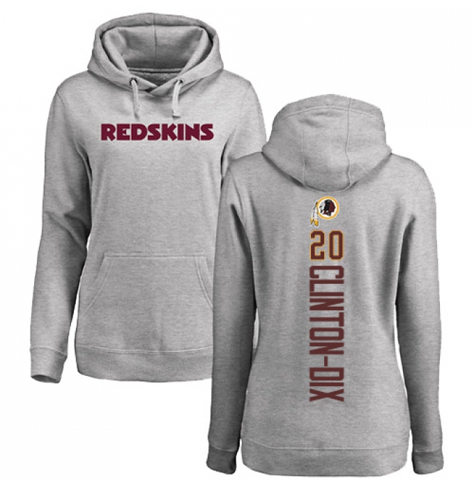 NFL Women's Nike Washington Redskins #20 Ha Clinton-Dix Ash Backer Pullover Hoodie