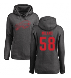 NFL Women's Nike Buffalo Bills #58 Matt Milano Ash One Color Pullover Hoodie