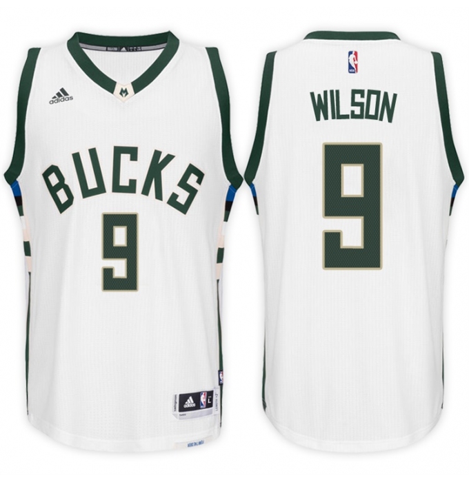 Milwaukee Bucks #9 D J  Wilson Home White New Swingman Stitched NBA Jersey