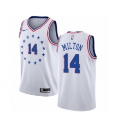 Youth Nike Philadelphia 76ers #14 Shake Milton White Swingman Jersey - Earned Edition
