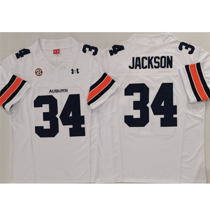 Men's Auburn Tigers #34 Bo Jackson White 2024 F.U.S.E. Limited Stitched Jersey