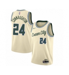 Women's Milwaukee Bucks #24 Pat Connaughton Swingman Cream Basketball Jersey - 2019 20 City Edition