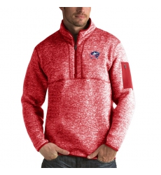 Men's Columbus Blue Jackets Antigua Fortune Quarter-Zip Pullover Jacket Red
