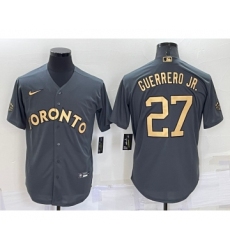 Men's Toronto Blue Jays #27 Vladimir Guerrero Jr Grey 2022 All Star Stitched Cool Base Nike Jersey