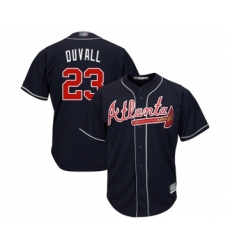 Men's Atlanta Braves #23 Adam Duvall Replica Blue Alternate Road Cool Base Baseball Jersey