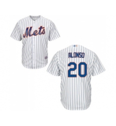 Youth New York Mets #20 Pete Alonso Authentic White Home Cool Base Baseball Jersey