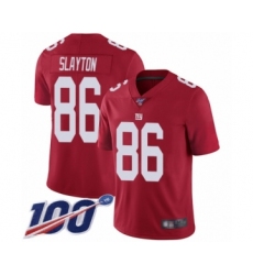 Men's New York Giants #86 Darius Slayton Red Limited Red Inverted Legend 100th Season Football Jersey