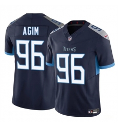 Men's Tennessee Titans #96 McTelvin Agim Navy 2025 F.U.S.E. Vapor Limited Football Stitched Jersey