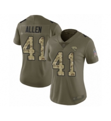 Women's Jacksonville Jaguars #41 Josh Allen Limited Olive Camo 2017 Salute to Service Football Jersey