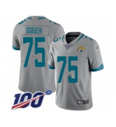 Youth Jacksonville Jaguars #75 Cedric Ogbuehi Silver Inverted Legend Limited 100th Season Football Jersey