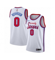 Women's Philadelphia 76ers #0 Josh Richardson Swingman White Hardwood Classics Basketball Jersey