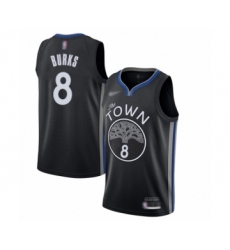 Women's Golden State Warriors #8 Alec Burks Swingman Black Basketball Jersey - 2019 20 City Edition