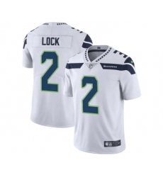Men's Seattle Seahawks #2 Drew Lock White Vapor Untouchable Limited Stitched Jersey