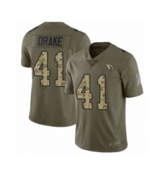 Men's Arizona Cardinals #41 Kenyan Drake Limited Olive Camo 2017 Salute to Service Football Jersey