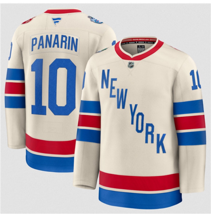 Men's New York Rangers #10 Artemi Panarin Cream 2026 Winter Classic Stitched Hockey Jersey