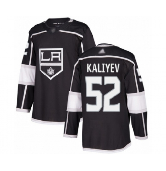 Men's Los Angeles Kings #52 Arthur Kaliyev Authentic Black Home Hockey Jersey