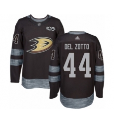 Men's Anaheim Ducks #44 Michael Del Zotto Authentic Black Teal Alternate Hockey Jersey