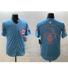 Men's Chicago Cubs Blue Harry Caray 'Holy Cow' 2024-25 2nd Alternate Limited Stitched Baseball Jersey