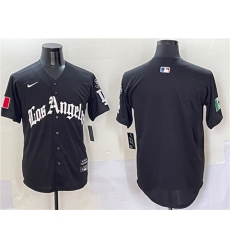 Men's Los Angeles Dodgers Blank Black Mexico 2025 LA Gothic Style With Fernando Vapor Premier Limited Stitched Baseball Jersey