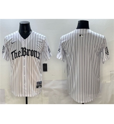 Men's New York Yankees Blank White Pinstripe 'Gothic Legacy Edition' Vapor Premier Limited Stitched Baseball Jersey